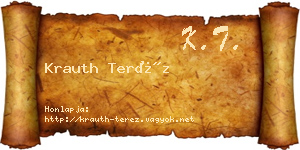 Krauth Teréz névjegykártya