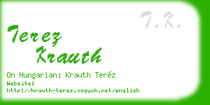terez krauth business card